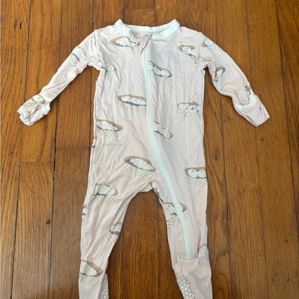 Kickee Pants Pink Footed Zip One-Piece